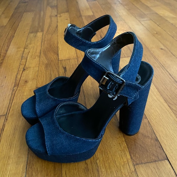 Denim platform Sam Edelman booties - Picture 5 of 5